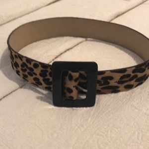 Leather Ladies animal print belt